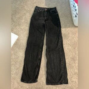 H&M Black Flare Wide Leg Jeans